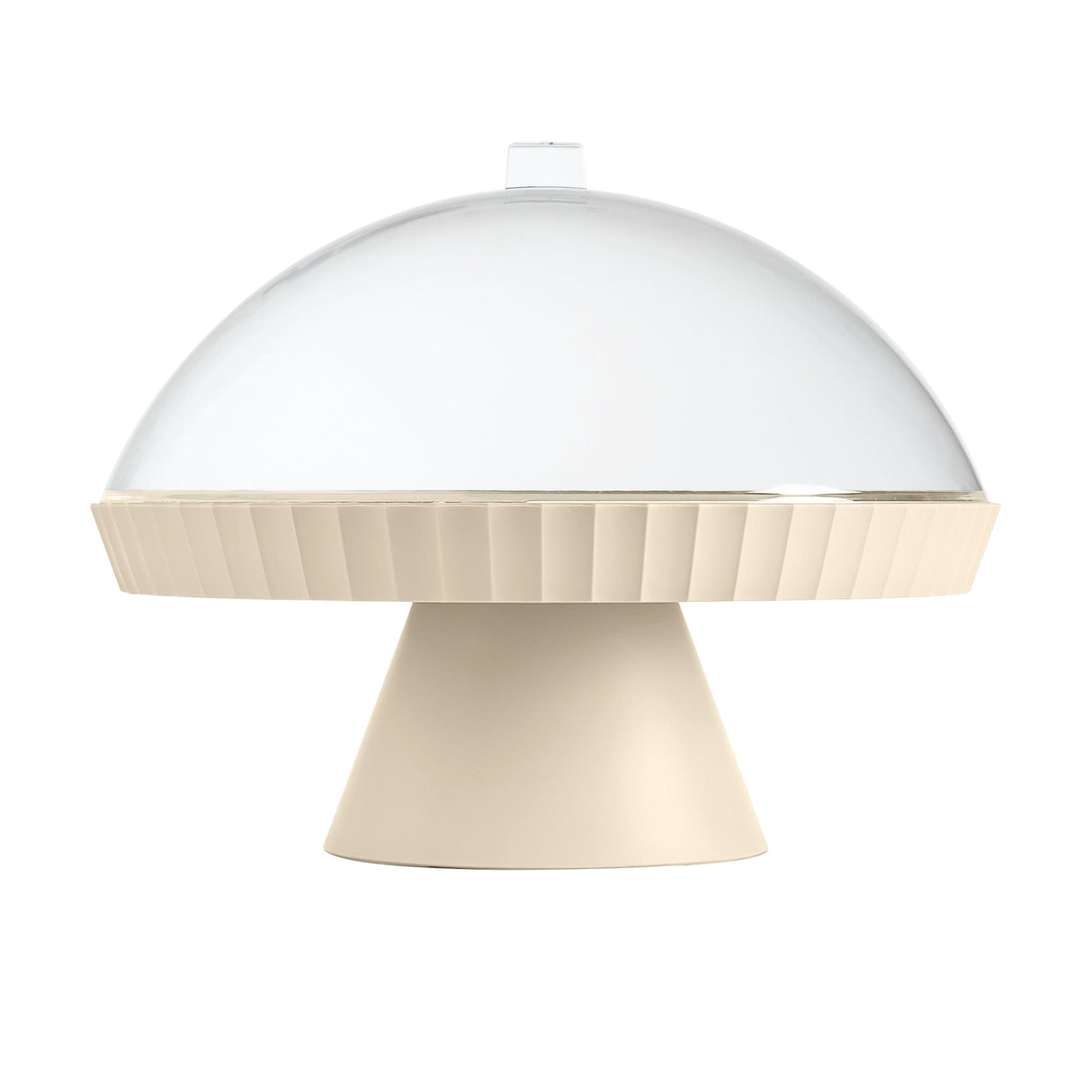 Blim Plus Agora Plat sur pied avec cloche et pelle à gâteau Brown sugar