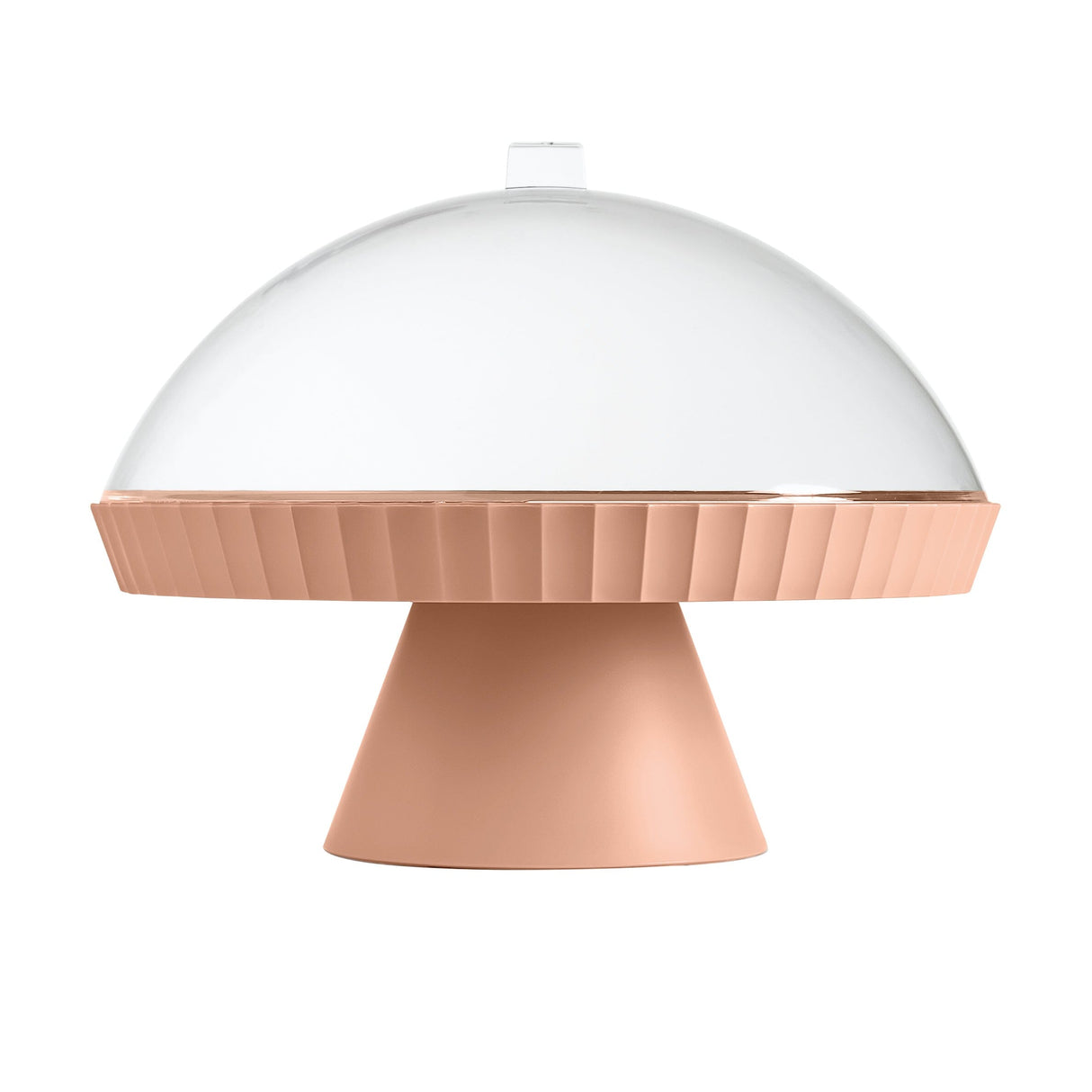 Blim Plus Agora Plat sur pied avec cloche et pelle à gâteau Pink sand