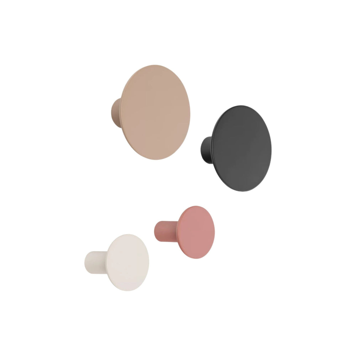 Blomus Ponto Set de 4 patères murales Moonbeam (Cedar Wood - Nomad - Espresso)