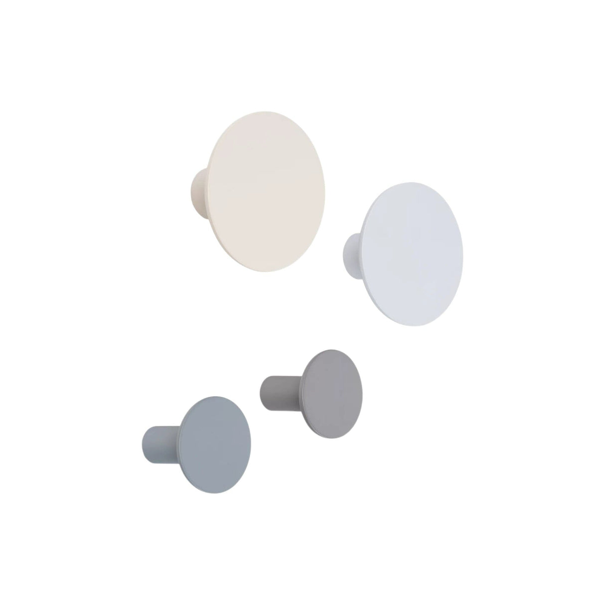 Blomus Ponto Set de 4 patères murales Warm Gray (Tradewinds - Micro Chip - Moonbeam)