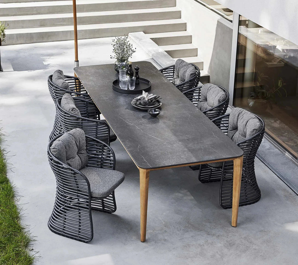 Cane-line Aspect Dining Piètement pour Table 210x100cm, Plateau en sus (50802)