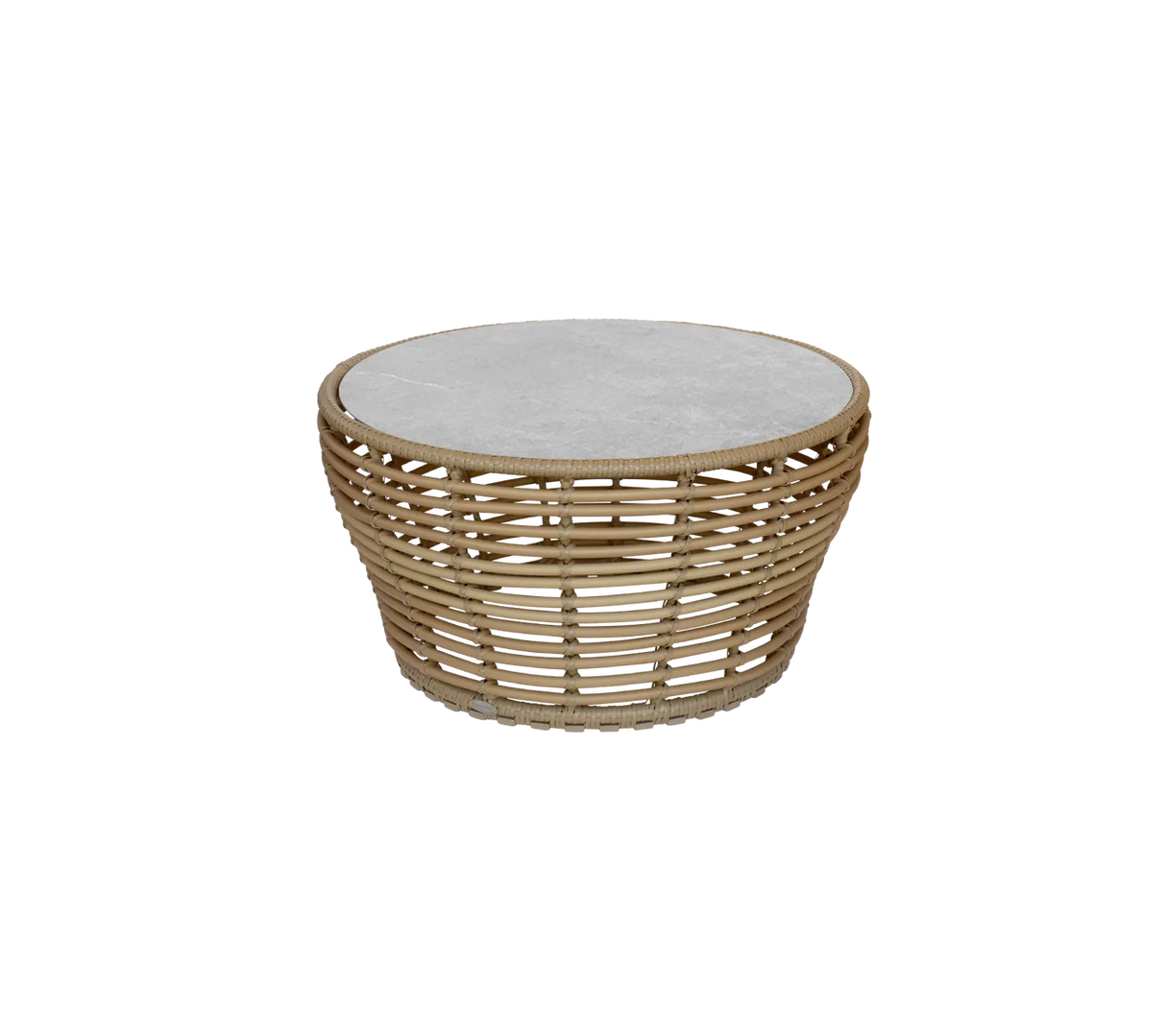 Cane-line Basket Structure Table basse Ø75cm, Plateau en sus (53201)