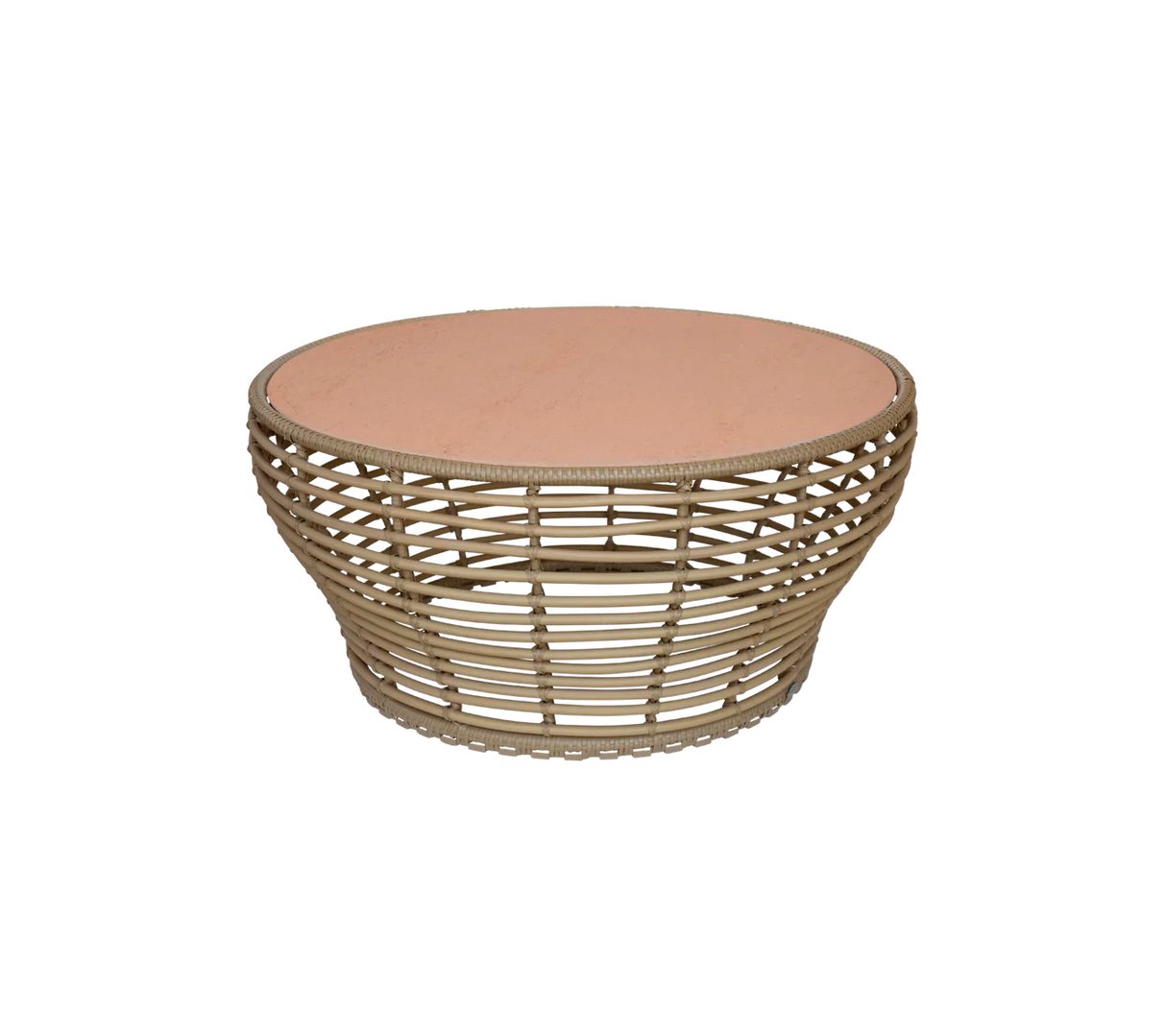 Cane-line Basket Structure Table basse Ø95cm, Plateau en sus (53202)