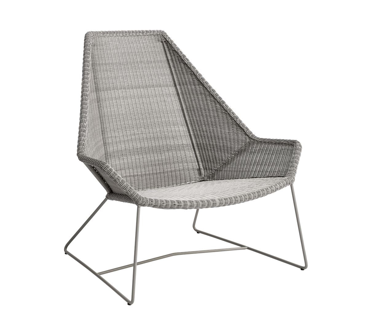 Cane-line Breeze Fauteuil Lounge Haut dossier, coussins en sus (5469) Taupe (Résine tressée - Cane-line Weave)