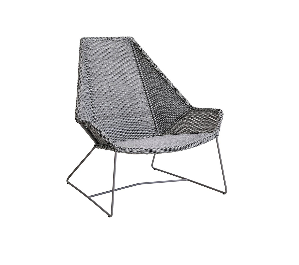 Cane-line Breeze Fauteuil Lounge Haut dossier, coussins non inclus (5469) Light grey (Résine tressée - Weave)