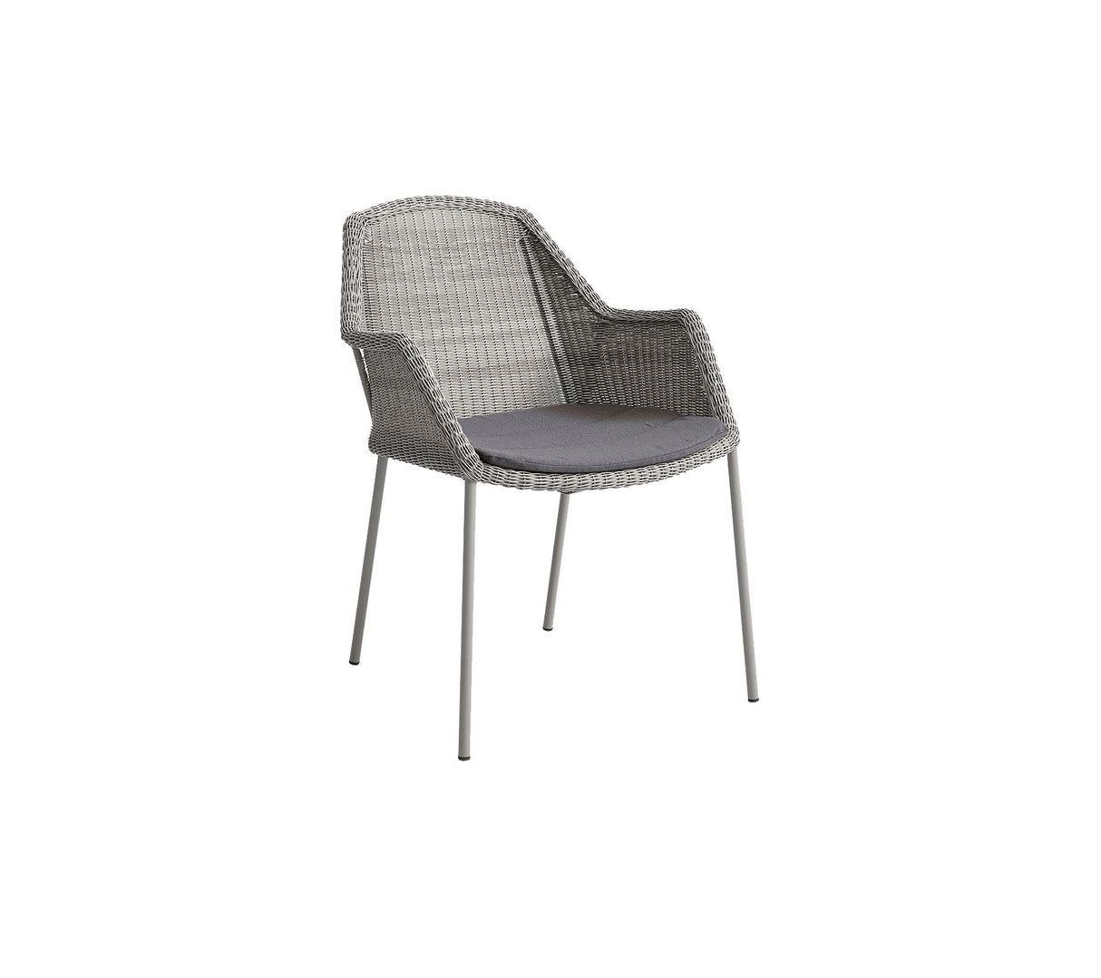 Cane-line Breeze Fauteuil repas empilable, coussins en sus (5464) Taupe (Résine tressée - Cane-line Weave)