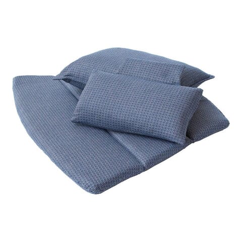 Cane-line Breeze Set de coussins pour Fauteuil Lounge Haut dossier (5469) Blue (Tissu Link)