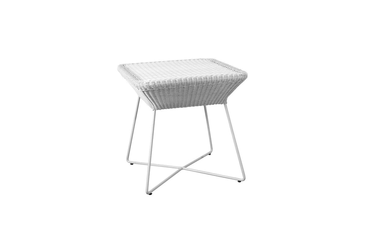 Cane-line Breeze Side Table (5064) White (Résine tressée - Cane-line Weave)