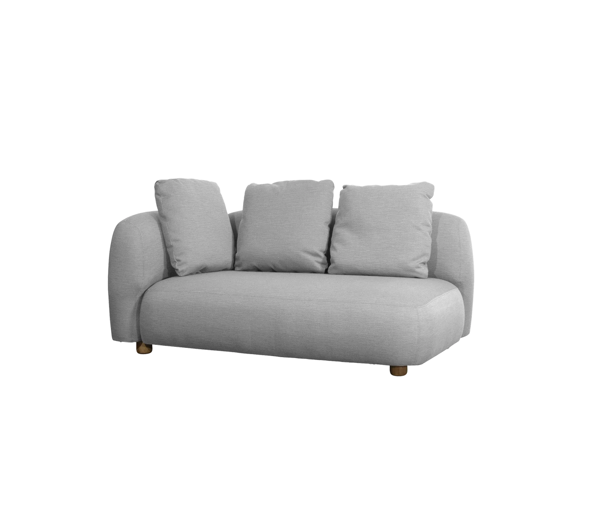 Cane-line Capture Canapé 2 places à 1 accoudoir, coussins déco inclus (55401/55402) Light Grey Droite