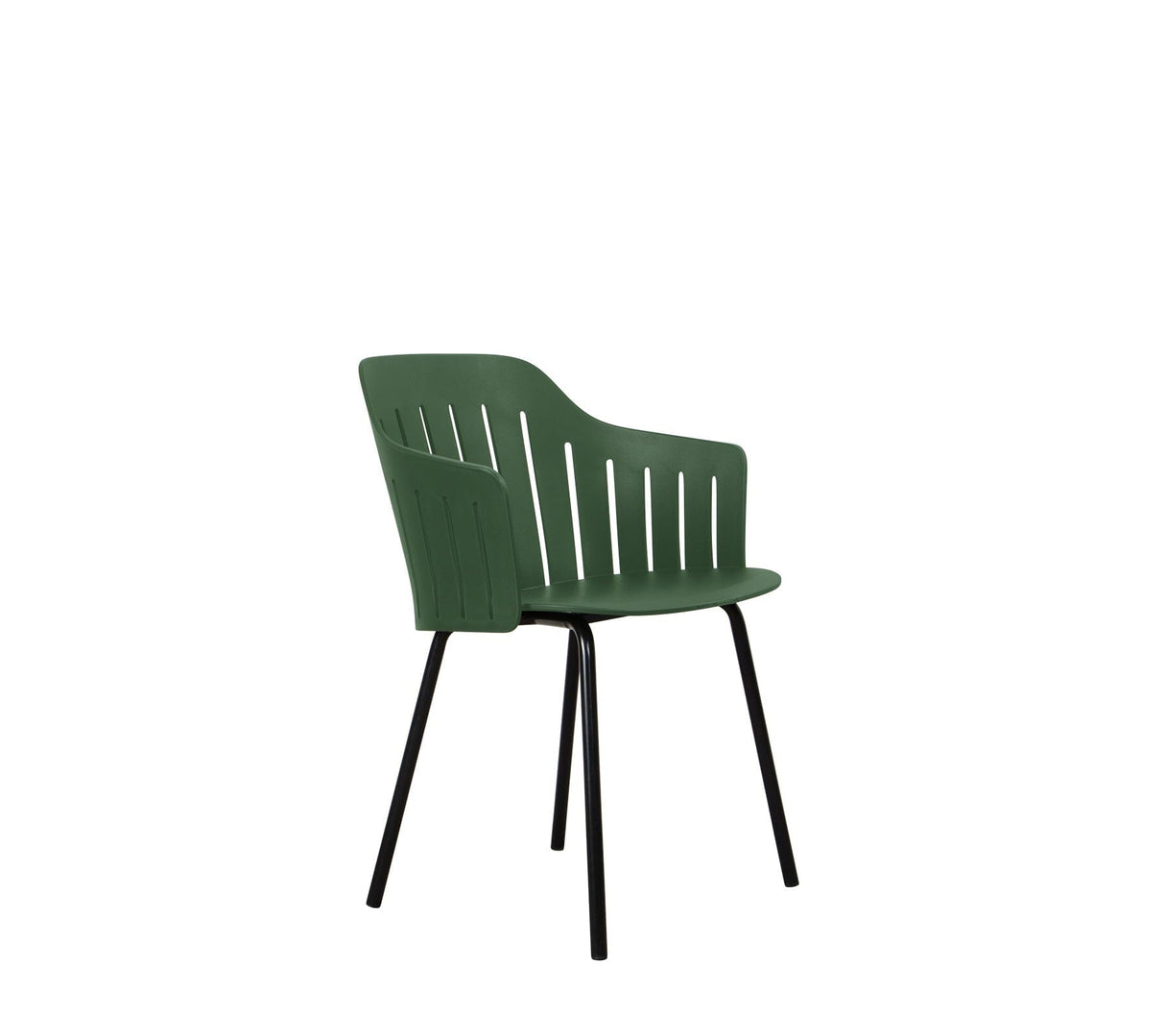 Cane-line Choice Fauteuil repas Piètement Acier (54504SS) Dark Green (Polypropylène recyclé)