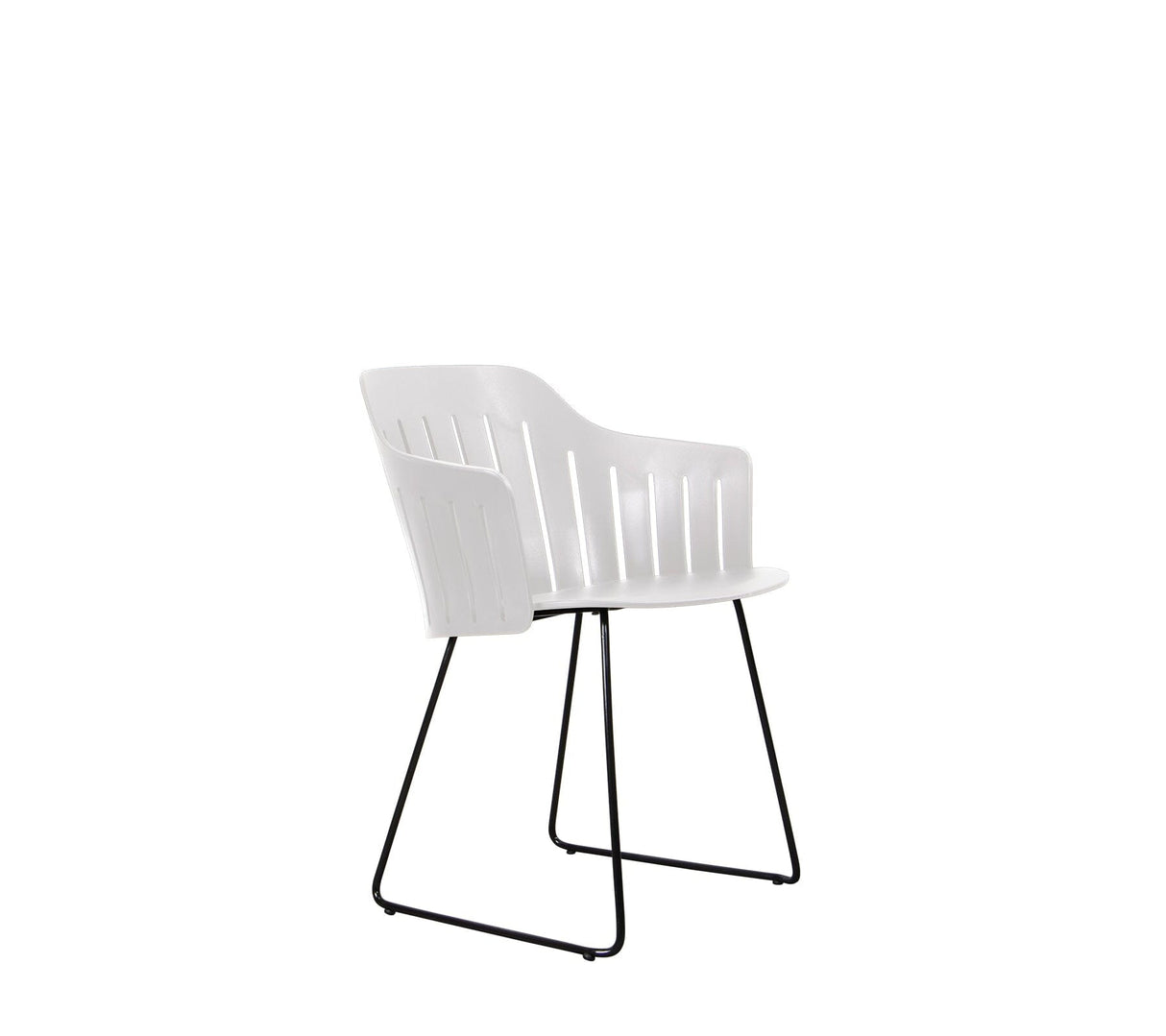 Cane-line Choice Fauteuil repas Piètement Luge Acier (54502SS) White (Polypropylène recyclé)