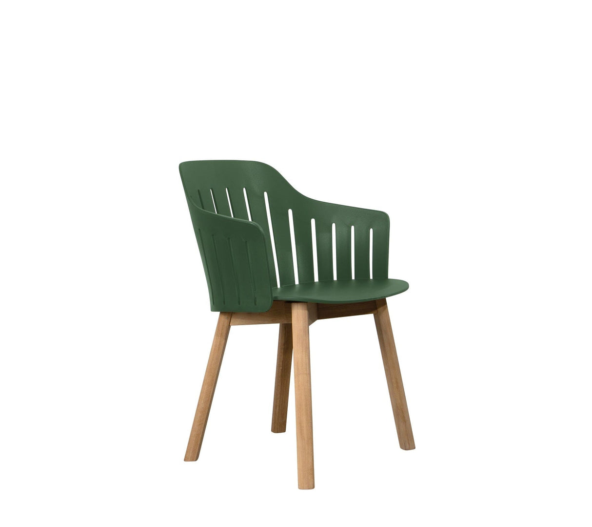 Cane-line Choice Fauteuil repas Piètement Teak (54504T) Dark Green (Polypropylène recyclé)