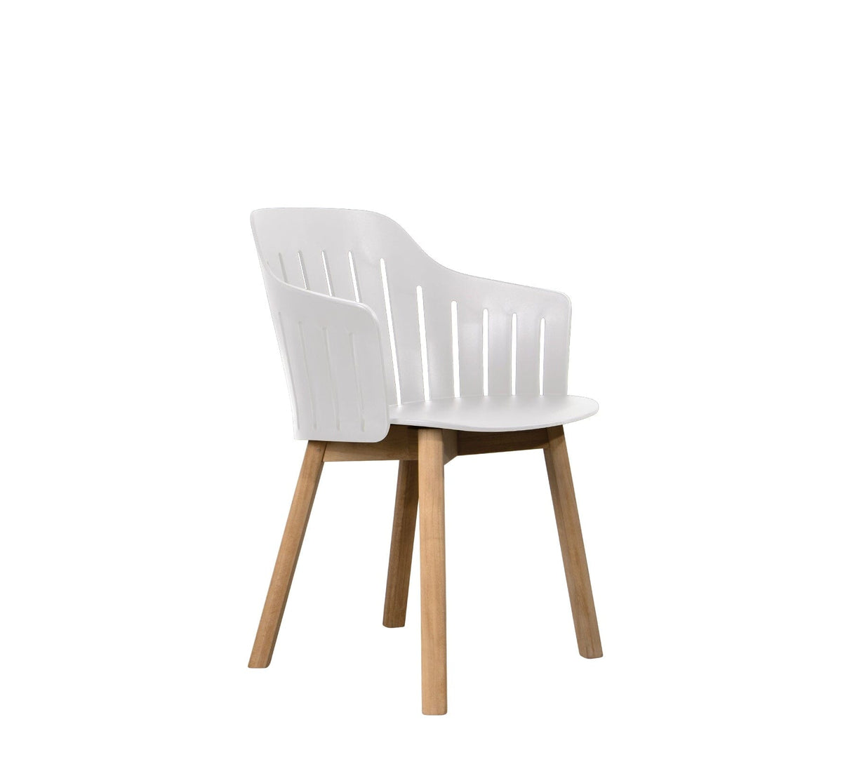 Cane-line Choice Fauteuil repas Piètement Teak (54504T) White (Polypropylène recyclé)