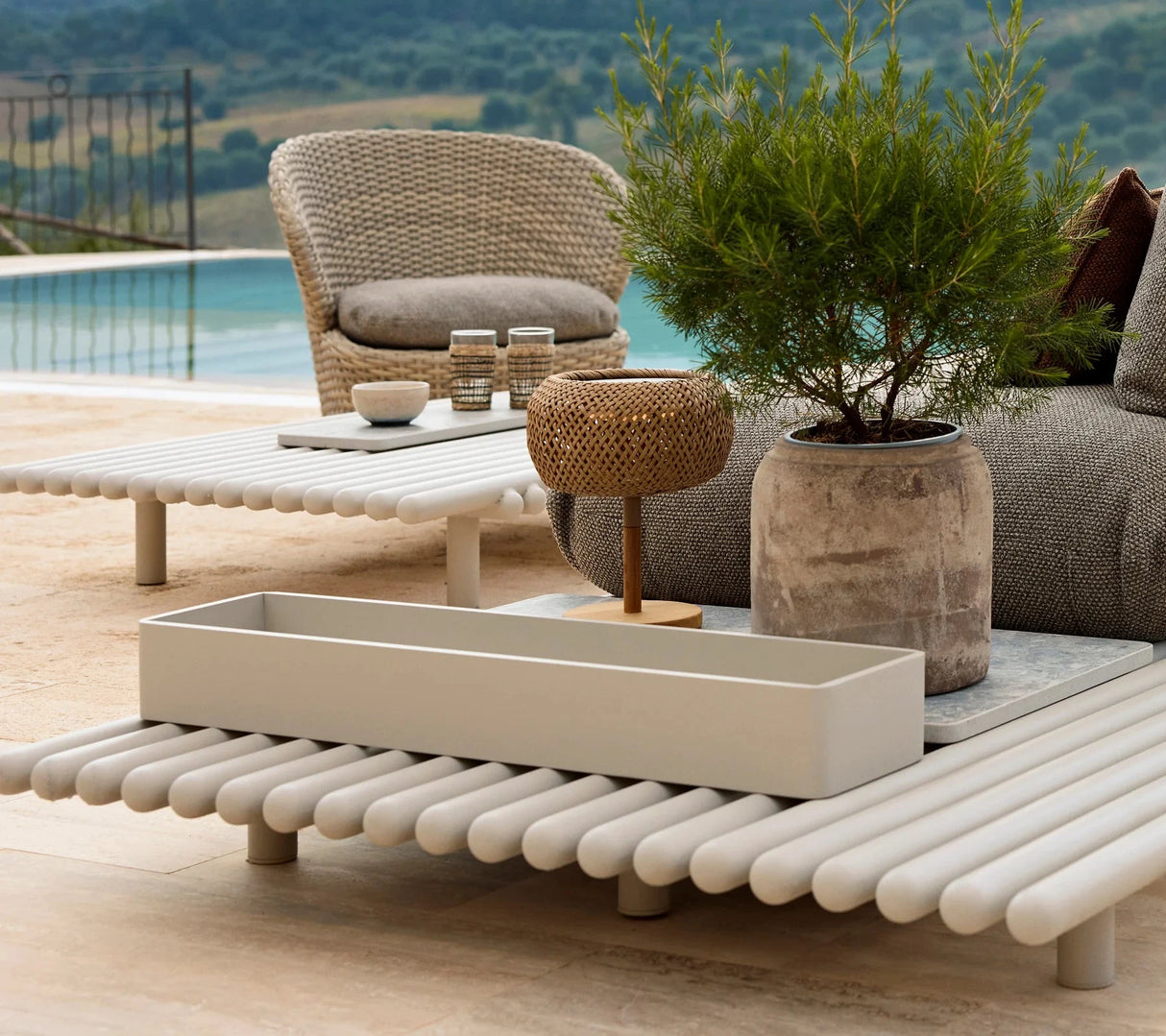 Cane-line Club Coffre de rangement alu 84x20cm (5782)