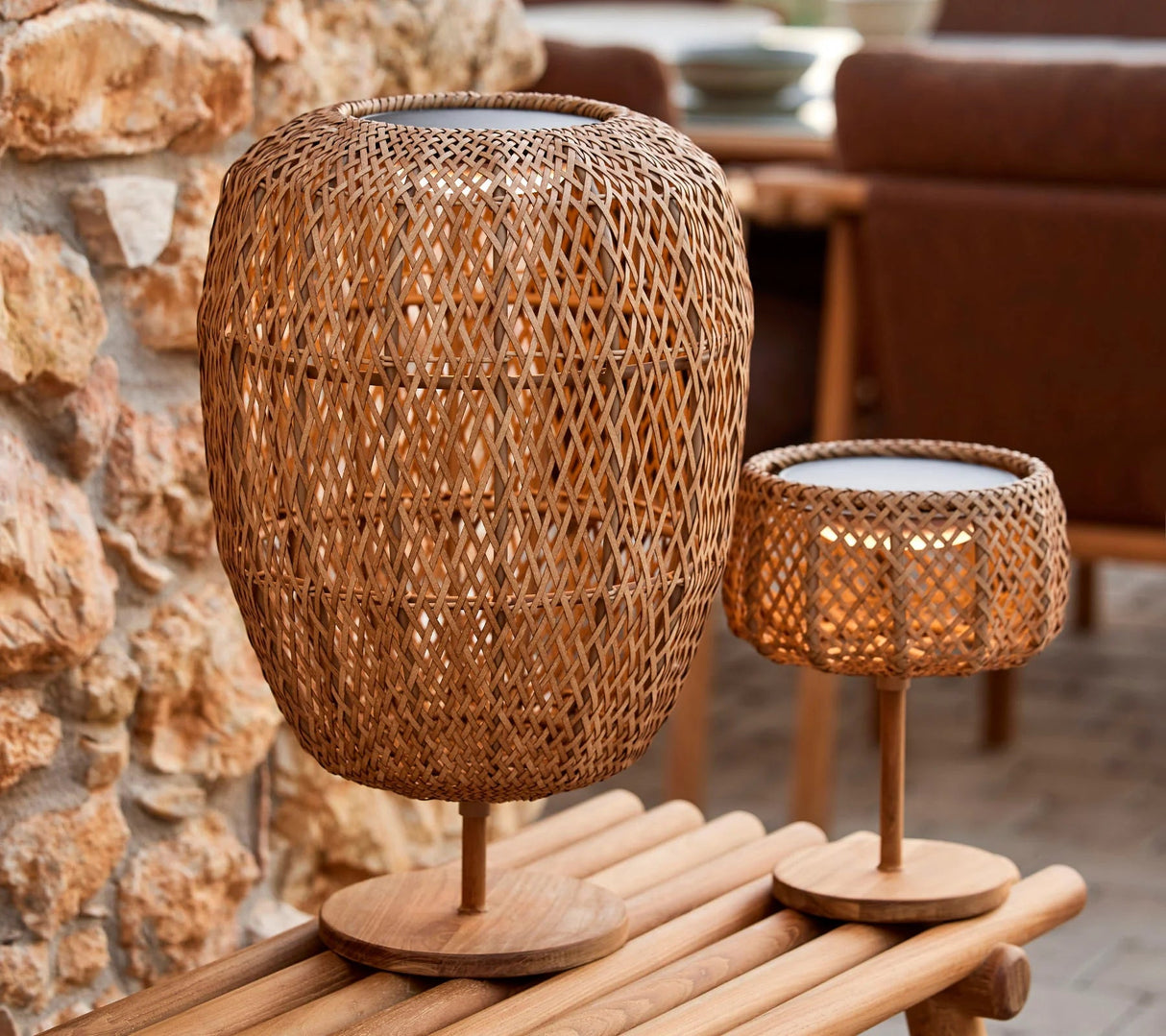 Cane-line Illusion Glow Table Lamp Small, Lampe sans fil Solaire, module LED inclus (57200TU)