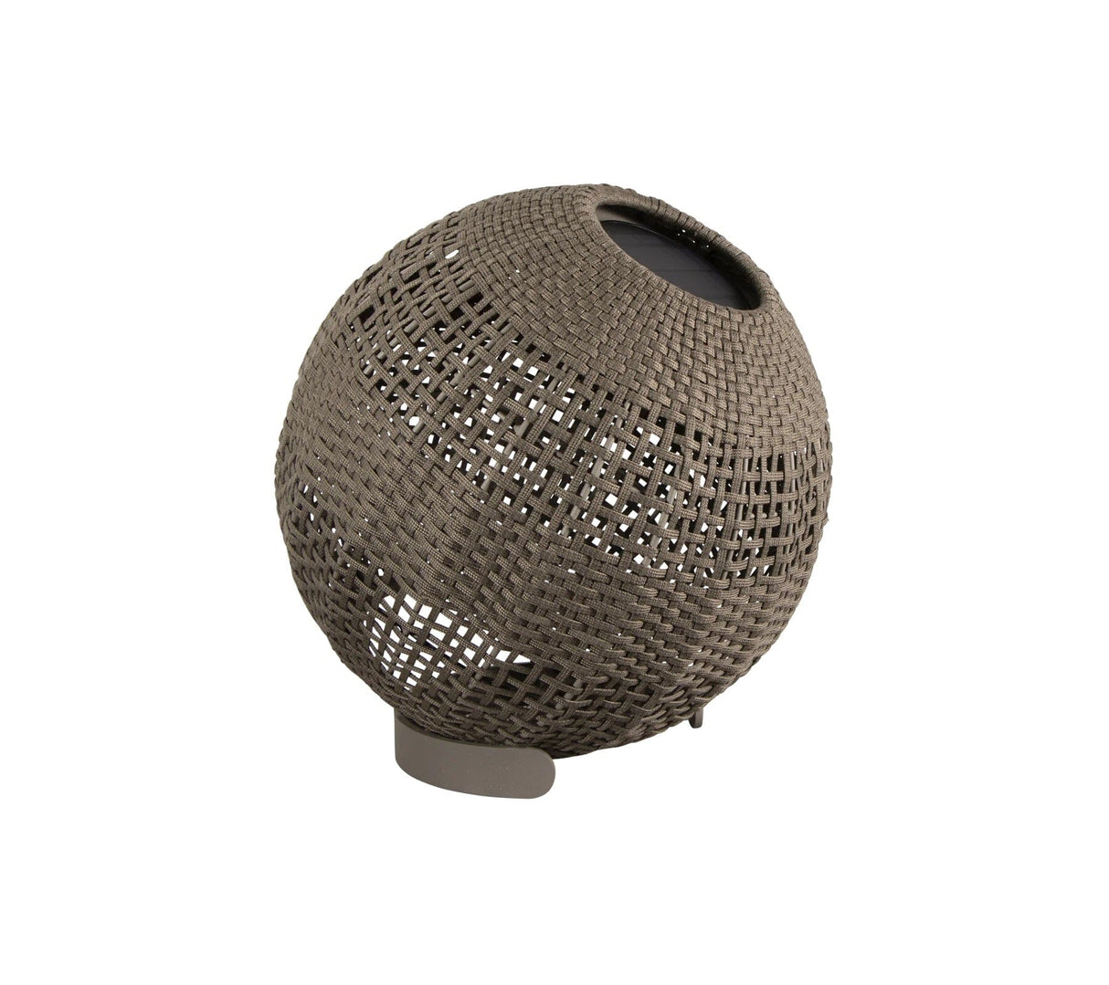 Cane-line Illusion Lamp Round, Lampe sans fil Solaire, module LED inclus (57130) Soft Rope Taupe