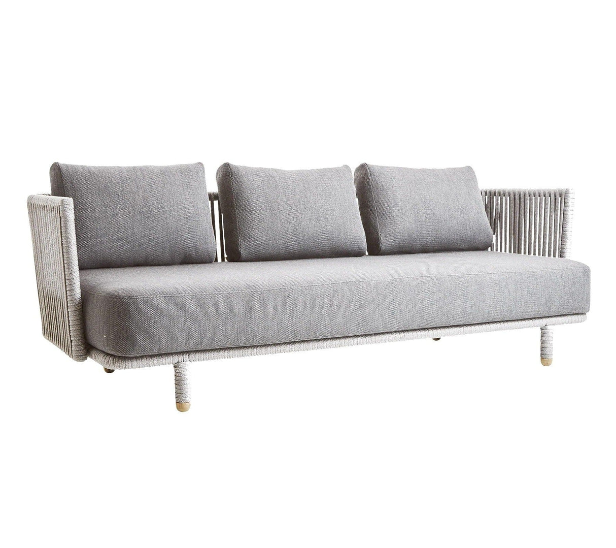 Cane-line Moments Canapé 3 places, coussins inclus (7543) Soft rope sand / airtouch sand