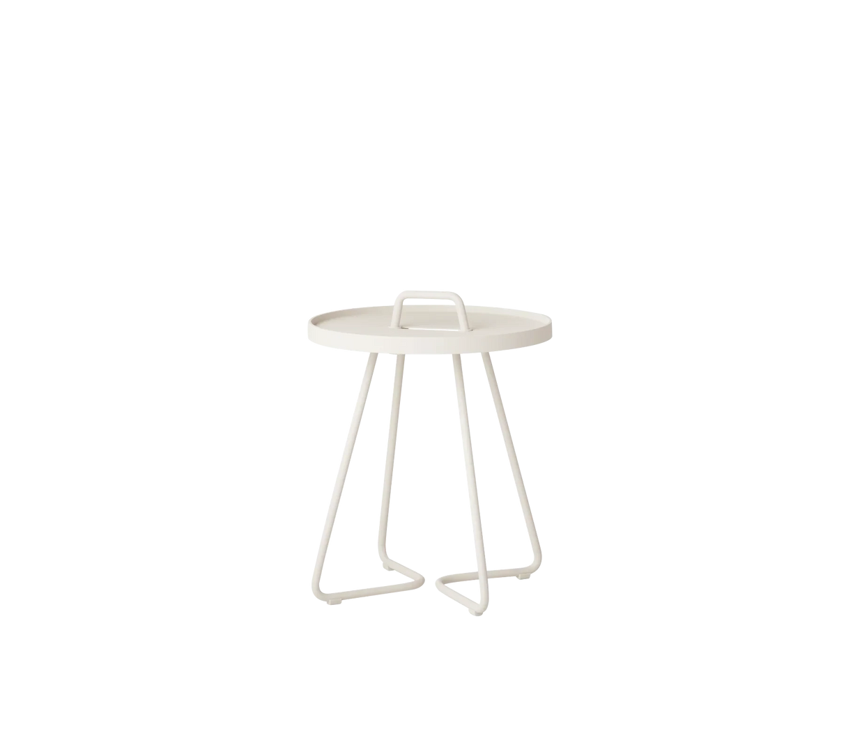 Cane-line On-the-move Side Table Mini Ø 37cm H:46.5cm (5062) Sand (Aluminium)