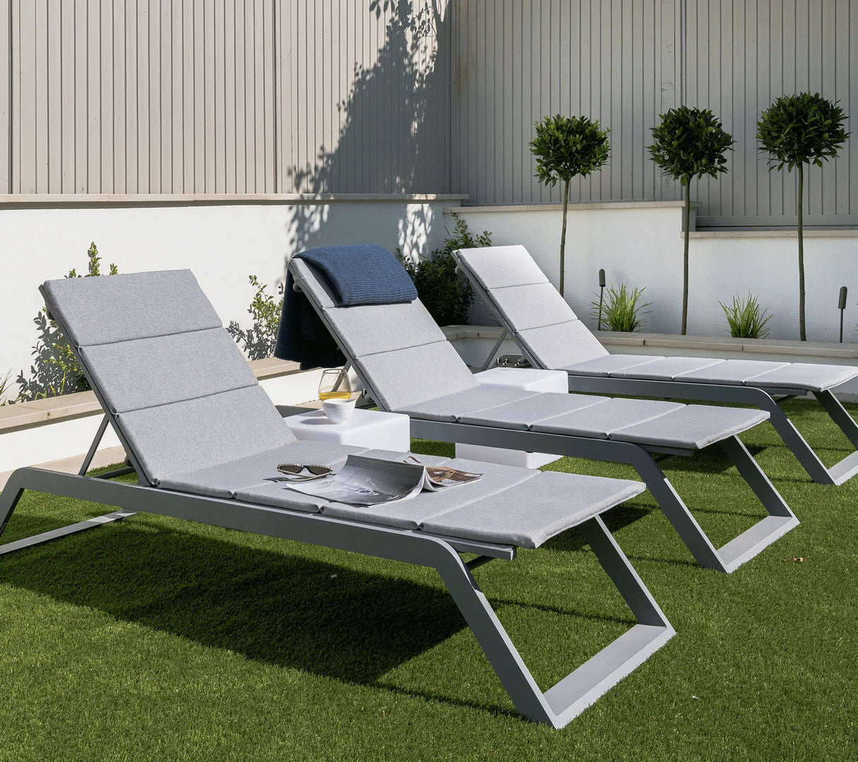 Cane-line Siesta Chaise longue en alu, coussin en sus (5519)