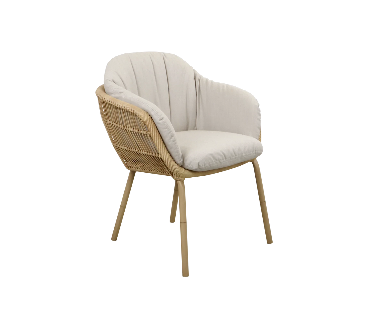 Cane-line Stay Fauteuil repas empilable (54550), coussins en sus