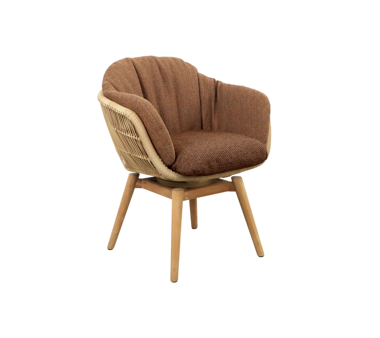 Cane-line Stay Swivel Fauteuil repas pivotant (54551), coussins en sus