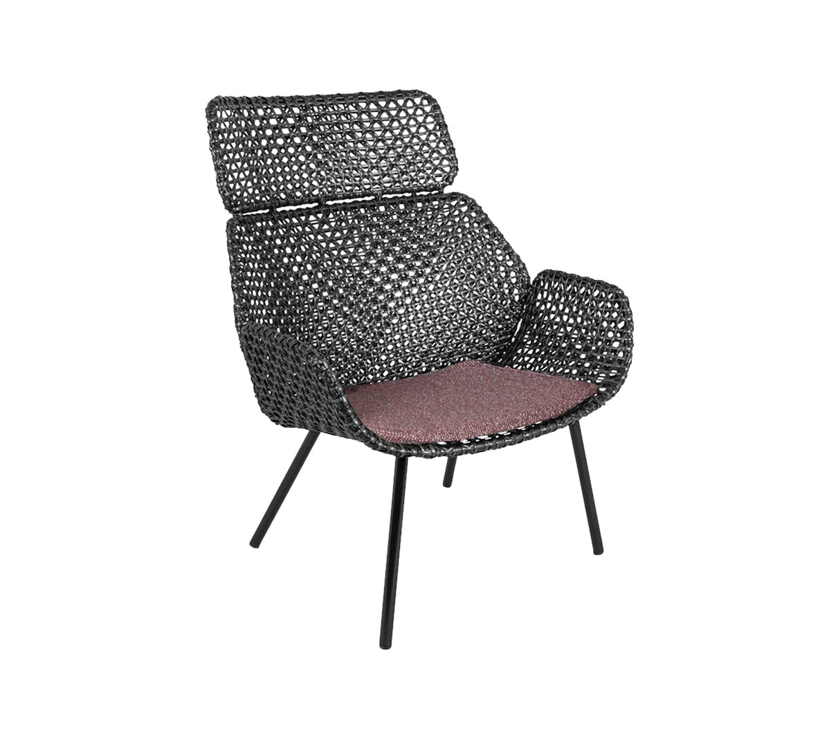 Cane-line Vibe Fauteuil club Haut dossier, coussins en sus (54107)