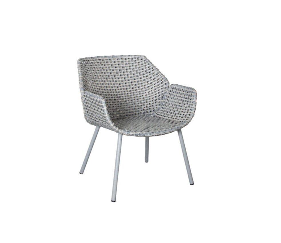 Cane-line Vibe Fauteuil Club Lounge, coussins en sus (5407) Light grey/Grey/Taupe (Résine tressée Cane-line Weave)