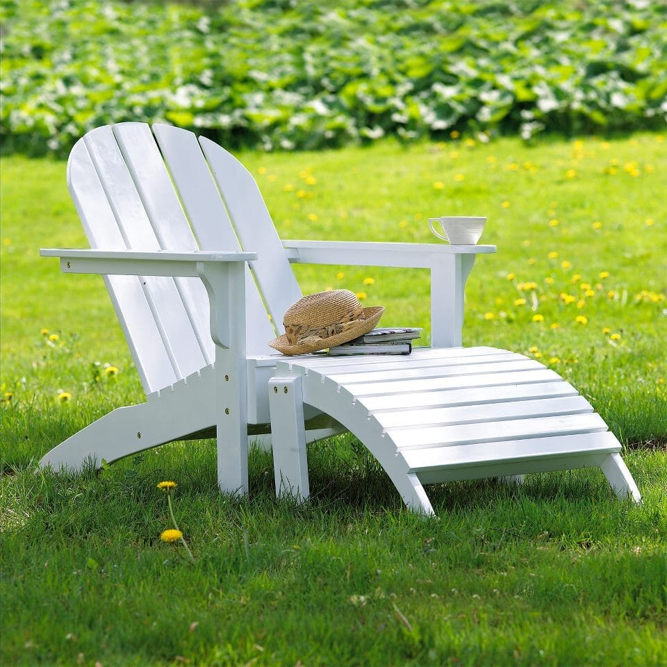 Cinas Adirondack Fauteuil bas Acajou blanc