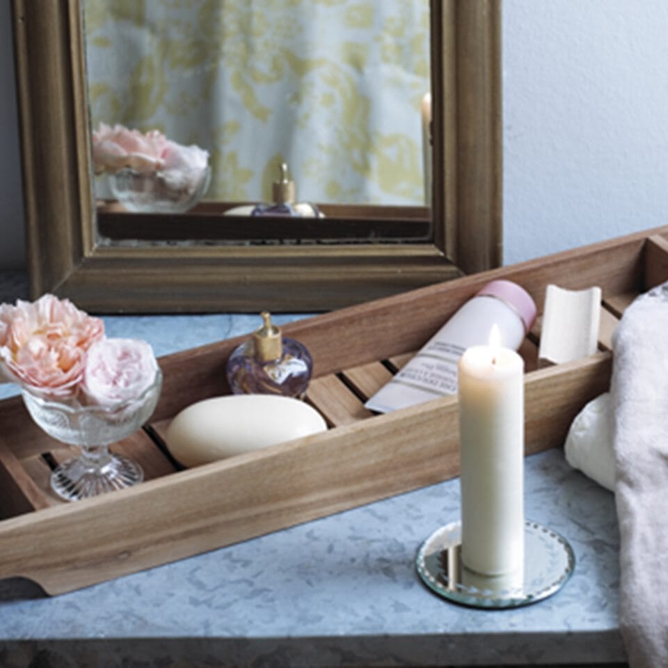 Cinas Bath Plateau de baignoire 68x15cm teck