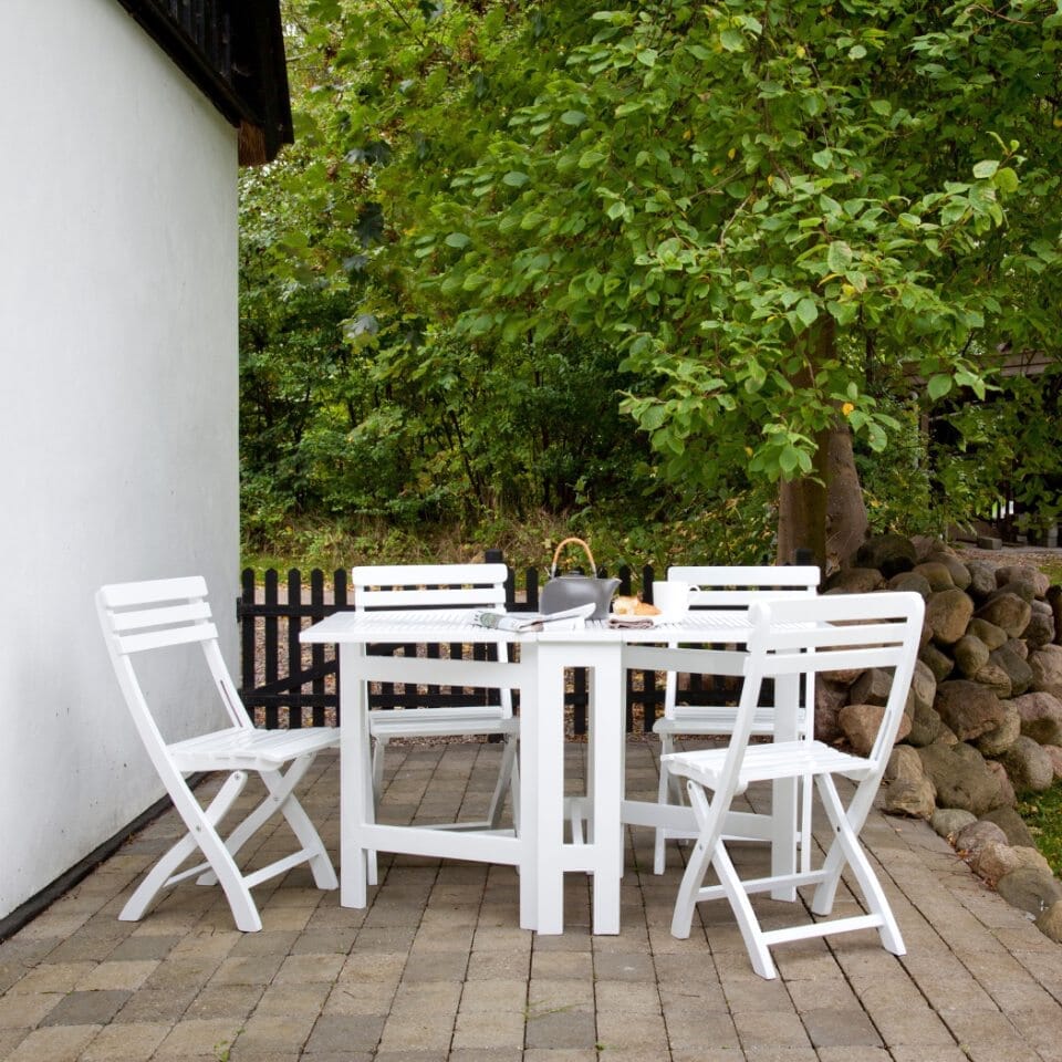 Cinas Clarish Chaise pliante Acajou blanc