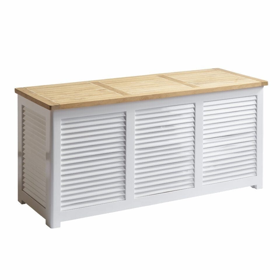 Cinas Classic Coffre de rangement 130x50cm H:60cm Acajou blanc