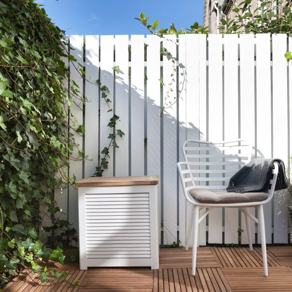 Cinas Classic Coffre de rangement 52x36cm H:55cm Acajou blanc