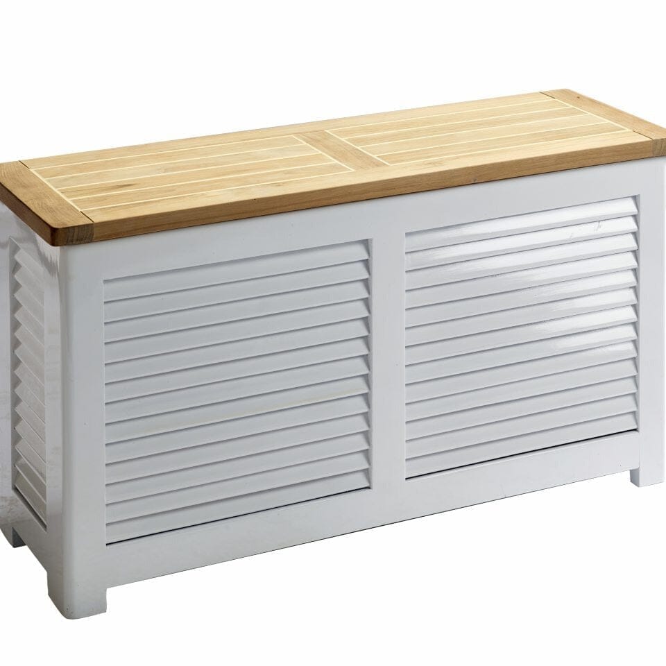 Cinas Classic Coffre de rangement 90x30m H:48cm Acajou blanc