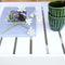 Cinas Tray Table d'appoint pliante 60x40cm H:65cm acajou blanc 