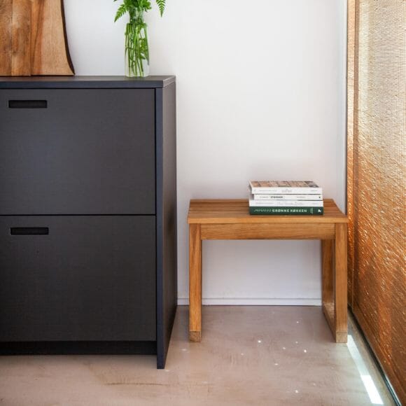 Cinas Vega Tabouret Banc 55x40cm H:43cm teck