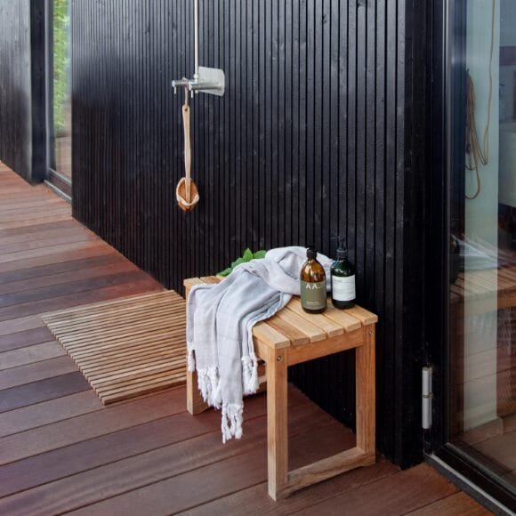 Cinas Vega Tabouret Banc 55x40cm H:43cm teck