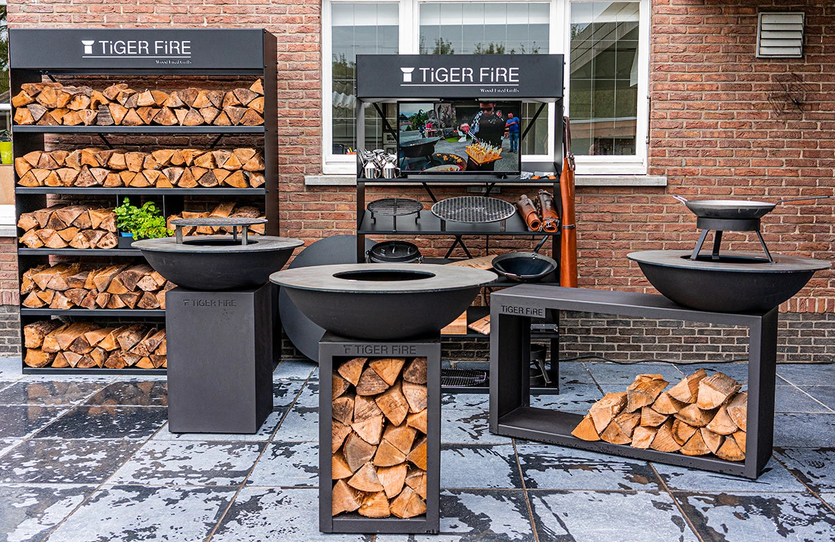 Tiger Fire Firewood rack 160x45cm H:220cm