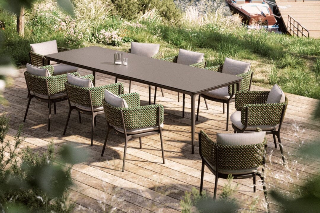 Dedon Bellmonde Table repas L, 220x95cm, avec plateau HPL