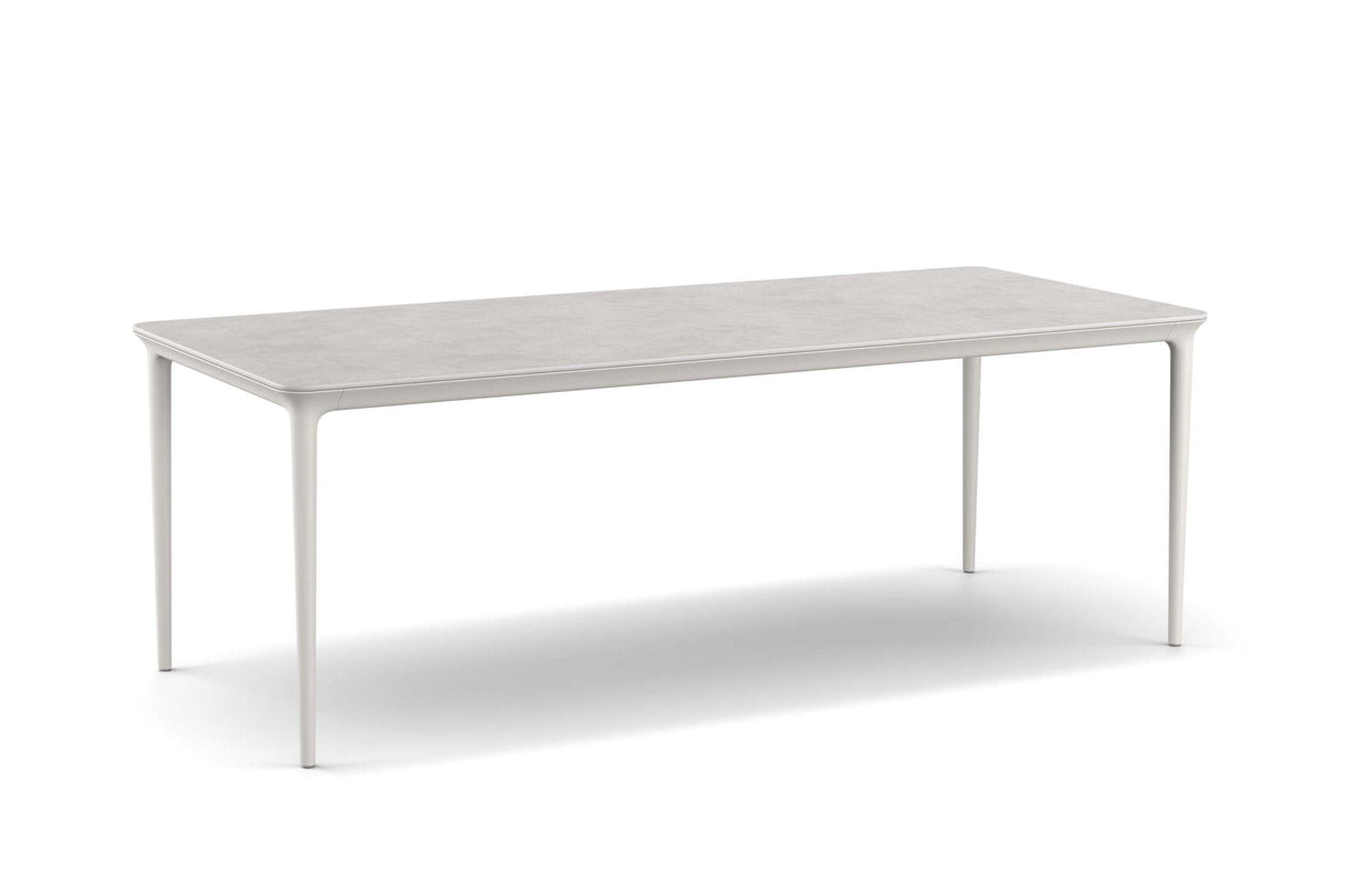 Dedon Bellmonde Table repas L, 220x95cm, avec plateau mineral composite Lipari 304 - Mineral Gray 347
