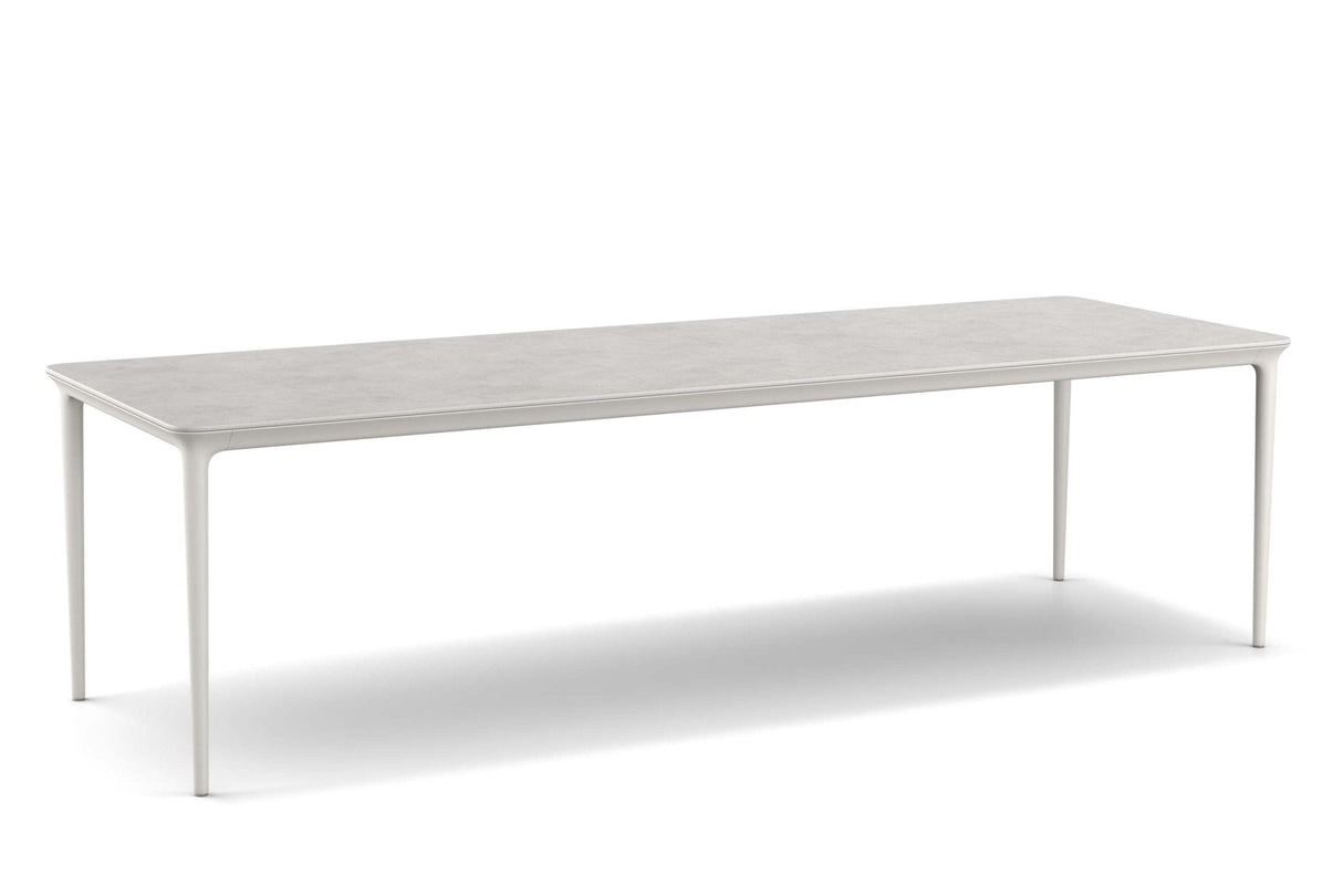 Dedon Bellmonde Table repas XL, 280x95cm, avec plateau mineral composite Lipari 304 - Mineral Gray 347