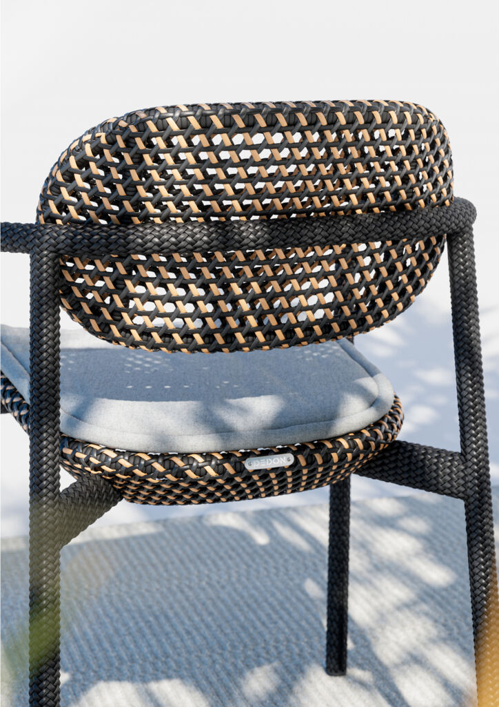 Dedon Roii Chaise repas, coussin non inclus
