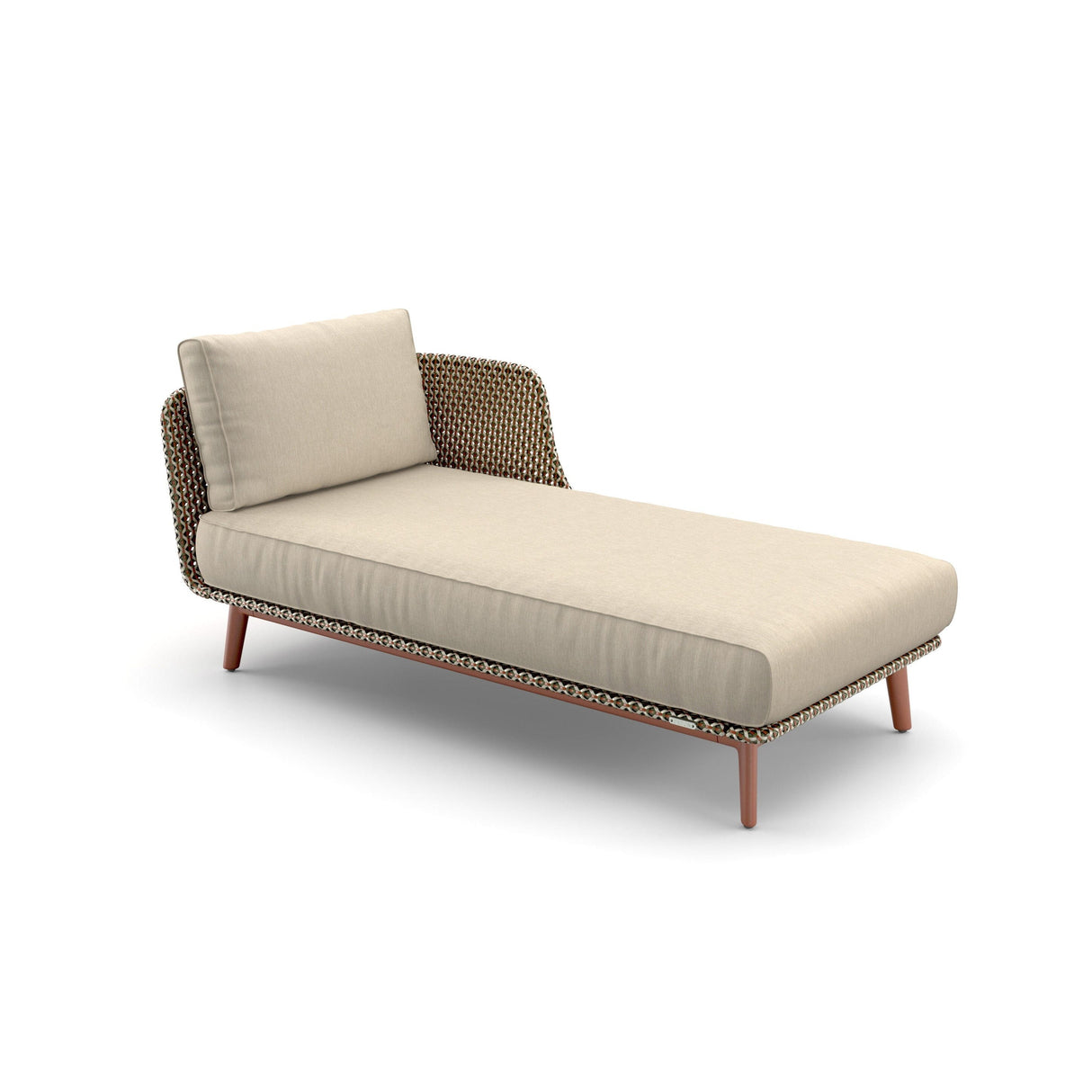 Dedon Mbarq Daybed Left, Coussins non inclus Chestnut 151