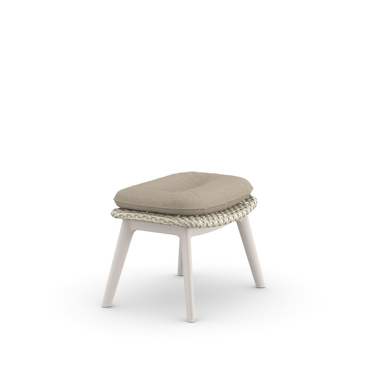 Dedon Mbrace ALU FootStool / Tabouret / Repose-pieds, Coussin en sus Sea Salt 140