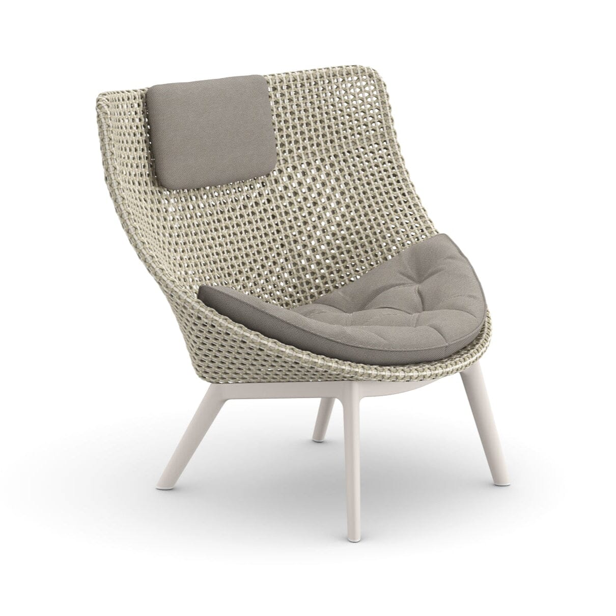 Dedon Mbrace ALU Wing chair, Coussins en sus Sea Salt 140