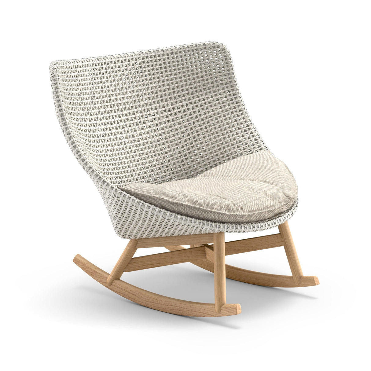 Dedon Mbrace TEAK Rocking chair, Coussins non inclus Sea Salt 140