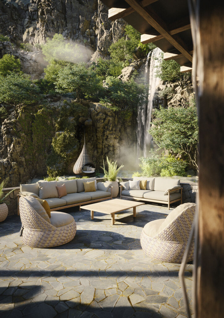 Dedon Dala Lounge chair, coussins non inclus