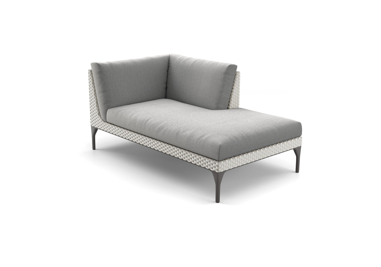 Dedon Mu Daybed Left, Coussins non inclus Black Pepper 317