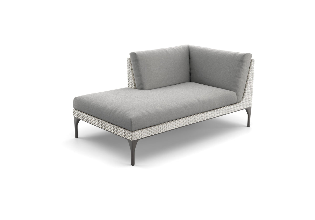 Dedon Mu Daybed Right, Coussins non inclus Black Pepper 317