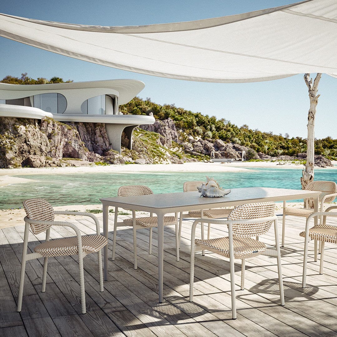 Dedon Roii Chaise repas, coussin en sus