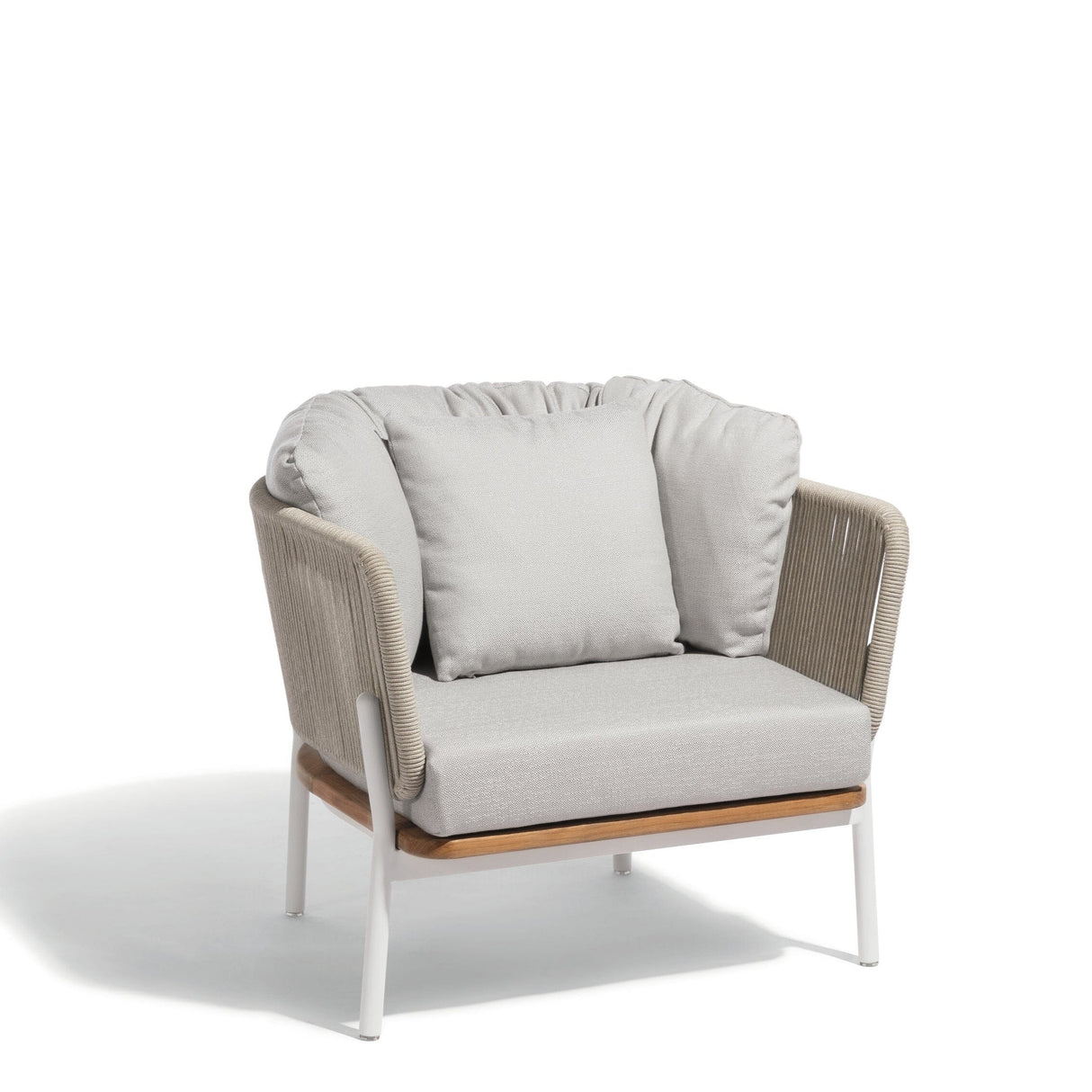 Diphano Omer Fauteuil Club lounge - Coussins en sus White AF08 + Cordes Mineral 2R06